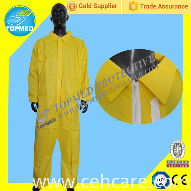 Disposable Nonwoven Lab Coat with Hook & Loop and Pocket